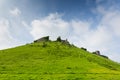 Corfe Castle Dorset England Purbeck Hills Royalty Free Stock Photo