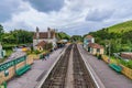 Corfe Castle railway station Royalty Free Stock Photo