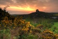 Corfe castle sunrise