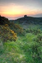 Corfe castle sunrise