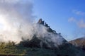 Corfe Castle, in Swanage, Dorset, Southern England Royalty Free Stock Photo