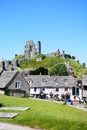 Corfe castle and village centre.