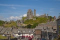 Corfe Castle, Village & Castle, Dorset,England Royalty Free Stock Photo