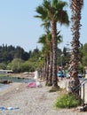 Corfu or kerkyra and ipsos beach summer holidays resort in greee Royalty Free Stock Photo