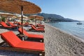 Corflu or kerkyra and ipsos beach summer holidays resort in greee Royalty Free Stock Photo