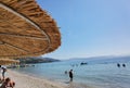 Corflu or kerkyra and ipsos beach summer holidays resort in greee Royalty Free Stock Photo
