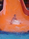 Corfu Aqua park - water slide Royalty Free Stock Photo