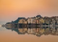 Corfu beautiful bay with crystal clear waters at sunset