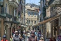 shabby walls and hanging electrical cables are typical of the greek capital of corfu