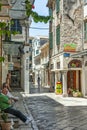 shabby walls and hanging electrical cables are typical of the greek capital of corfu