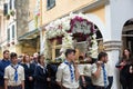 CORFU, GREECE - APRIL 29, 2016: The epitaph processions of Good Friday in Corfu, Greece.