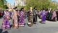 CORFU, GREECE - APRIL 7, 2018: Procession with the relics of the patron saint of Corfu, Saint Spyridon. Litany of St. Spyridon.