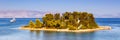 Corfu Greece mouse island Kanoni panoramic view traveling sea Royalty Free Stock Photo