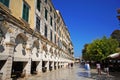 Corfu, Greece, October 18, 2018, the Liston is a famous building in Spianada Square that attracts tourists