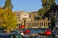 Corfu, Greece, October 18, 2018, View of the city center with its buildings and its traffic jam Royalty Free Stock Photo