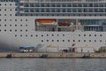 Costa Victoria cruiser anchored in the port of Corfu Greece