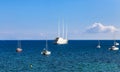 Corfu, Greece - 23 September 2018: Sailing Yacht A SYA one of the biggest sailing yachts designed by Philippe Starck in Ionian sea