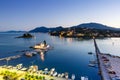 Corfu Greece Vlachernon Vlacherna church twilight Kanoni island