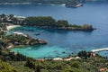 breathtaking view of the cliffs and beaches of the greek island of corfu