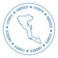 Corfu map sticker.