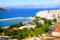 Corfu old harbour. Tilt-shift effect applied