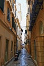 Corfu Old town narrow street Greece Royalty Free Stock Photo