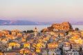 Corfu old town panoramic cityscape