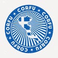 Corfu round stamp.
