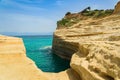 Corfu, Sidari Canal d'Amour panorama on the picturesque sandstone cliffs
