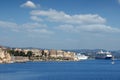 Corfu town cityscape summer season