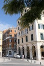 Cityscape of old town part of Corfu town with the Esplande and t