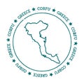 Corfu vector map.