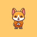 Corgi Monk Cute Creative Kawaii Cartoon Mascot