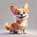 Corgi puppy dog family companion pet cute isolated