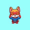 Corgi Super Hero Cute Creative Kawaii Cartoon Mascot