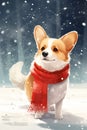 Corgi in a Winter Wonderland: A Festive Pup\'s Adventure Through