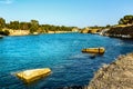 The Corinth Canal is a canal that connects the Gulf of Corinth with the Saronic Gulf in the Aegean Sea.