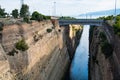 The Corinth canal Isthmus of Corinth in Greece