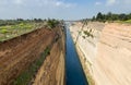 Corinth canal, Peloponnese, Greece Royalty Free Stock Photo