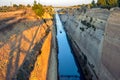 Corinth Canal in Peloponnese.