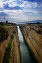 Corinth Canal, tidal waterway across the Isthmus of Corinth in Greece, joining the Gulf of Corinth with the Saronic Gulf