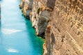 Corinth channel in Greece - holydays mood Royalty Free Stock Photo