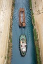 Corinth channel in Peloponnese Greece