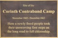 Corinth Contraband Camp Marker, Corinth, Mississippi Royalty Free Stock Photo