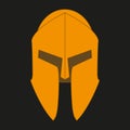 Corinthian bronze orange helmet on a black background