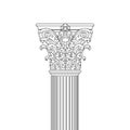 Lineart Corinthian column design
