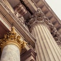 Corinthian column capital featuring acanthus leaves Royalty Free Stock Photo