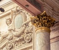 Corinthian column capital featuring acanthus leaves Royalty Free Stock Photo