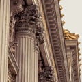 Corinthian column capital featuring acanthus leaves Royalty Free Stock Photo