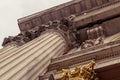 Corinthian column capital featuring acanthus leaves Royalty Free Stock Photo